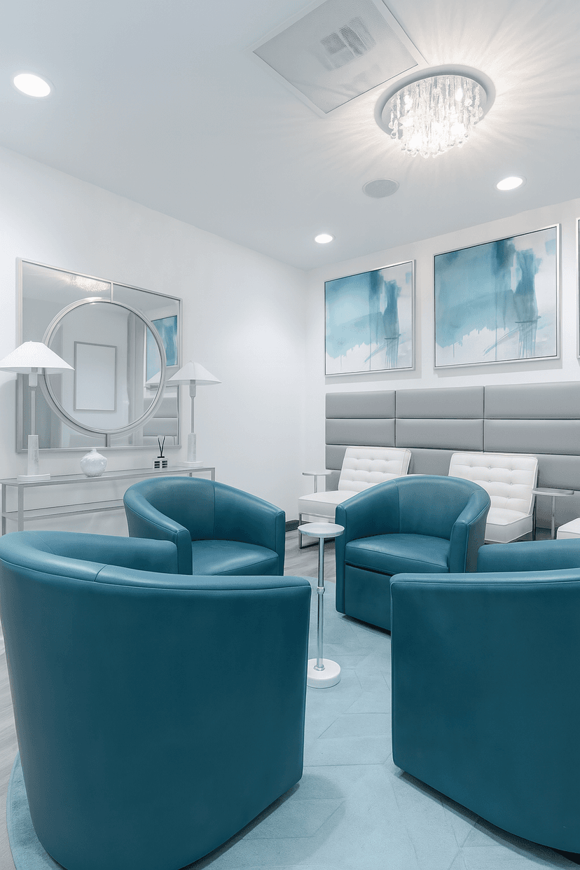 Modern waiting room with comfortable seating